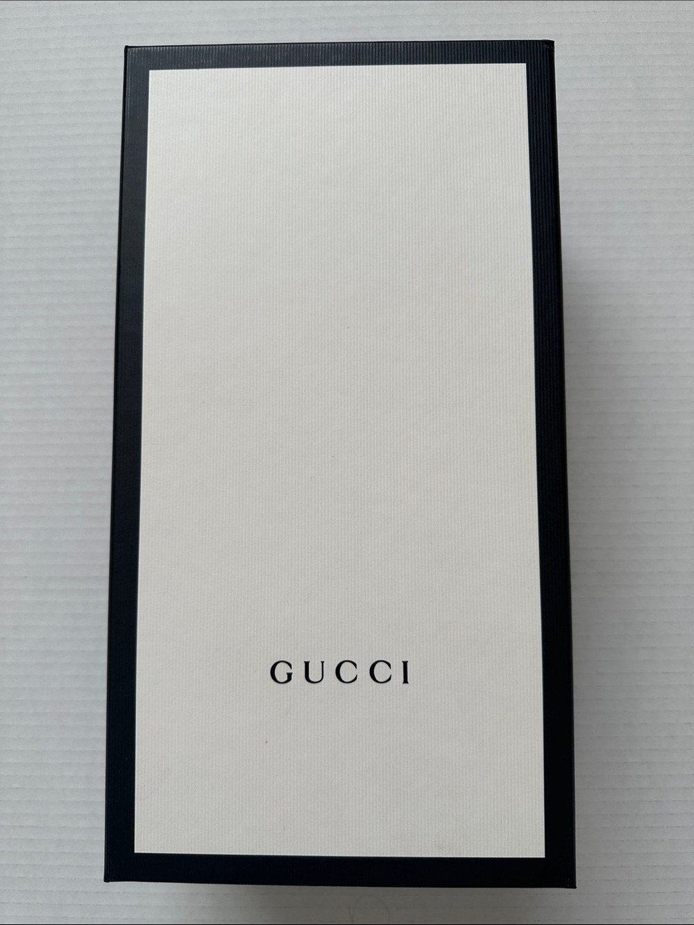 Authentic Empty Gucci  Shoe Storage Box & Two Cream  Drawstring Dust Bags